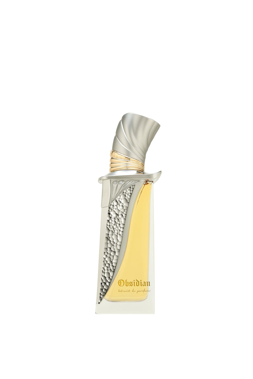 French Avenue Obsidian Extrait 100ml bottle highlights elegant bottle for evening wear.