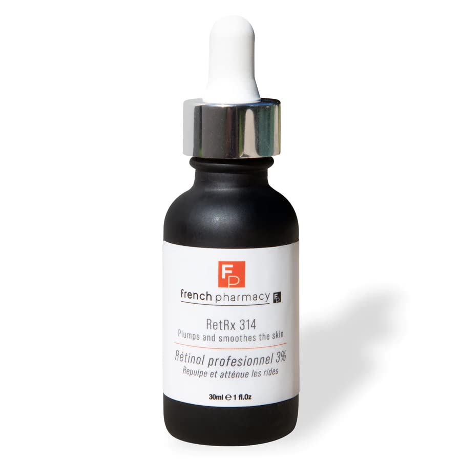 French Pharmacy RetRx 314 bottle closeup showcasing premium serum for radiant skin.