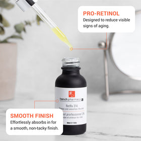 French Pharmacy RetRx 314 face application demonstrates smooth, even distribution.