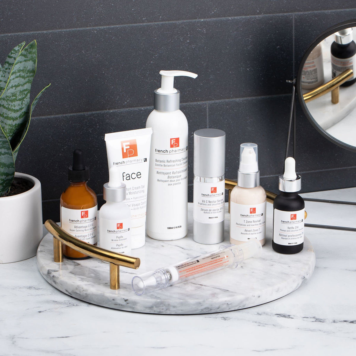 French Pharmacy RetRx 314 packaging display communicates premium anti-aging care.