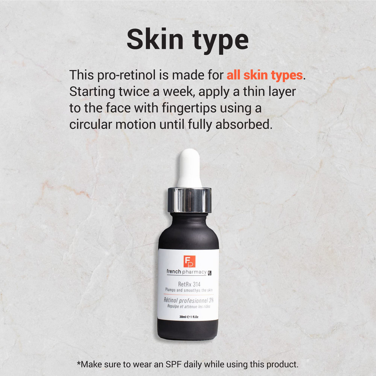 French Pharmacy RetRx 314 glow skin portrait suggests improved radiance.