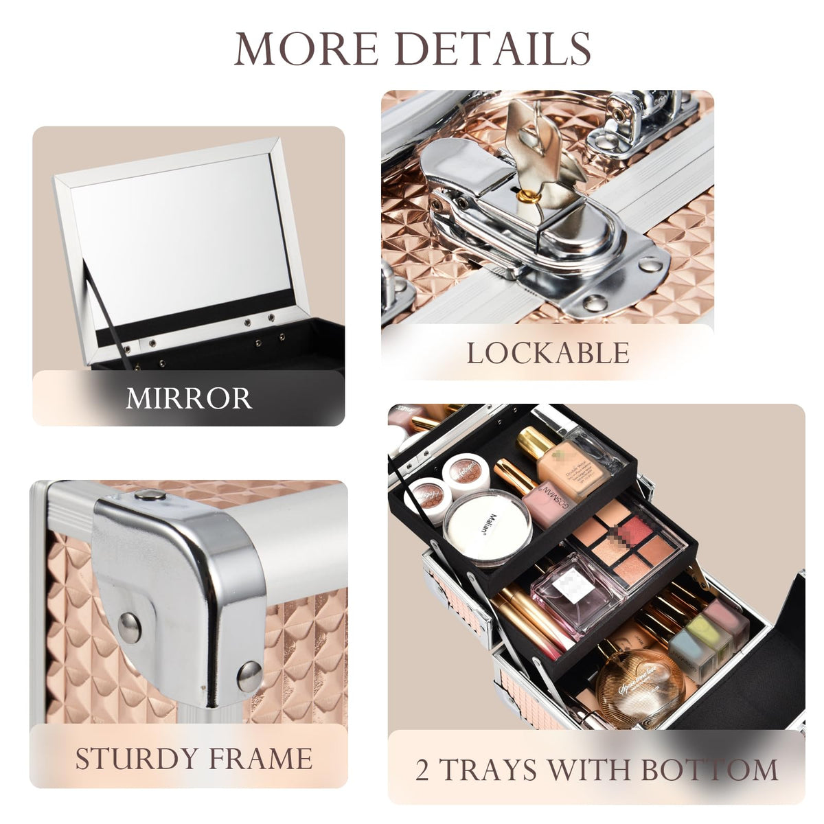 FRENESSA bottom compartment; space for tools and lipstick collections