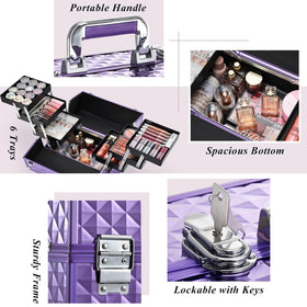Frenessa gift-ready makeup case in purple for her beauty routine