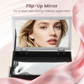 FRENESSA locking makeup box with key, secure storage during travel