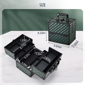 Spacious bottom compartment of FRENESSA case for brushes and palettes.
