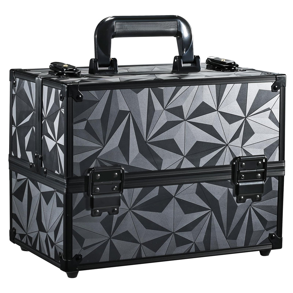 FRENESSA makeup train case 11.8-inch, portable protection for cosmetics while traveling.