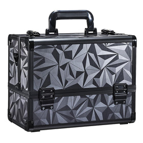 FRENESSA makeup train case with a sturdy handle for easy transport on the go