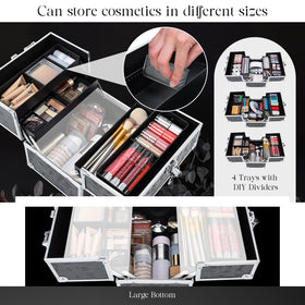 Frenessa four-tier trays offering quick access to cosmetics and tools.