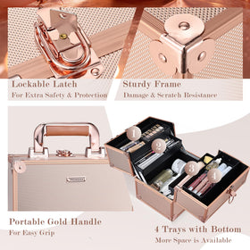 Bottom compartment in FRENESSA case for brushes and palettes