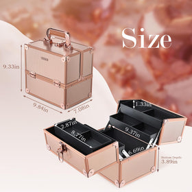 Lock and key on FRENESSA makeup case for secure travel