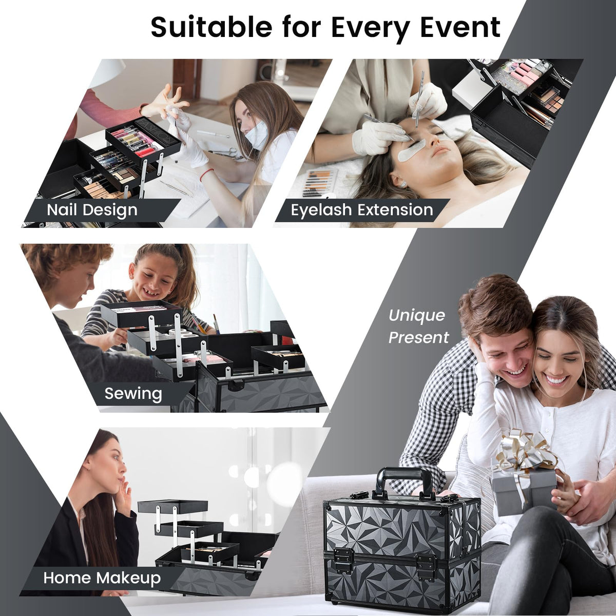 FRENESSA portable case with non-slip handle ensures comfortable transport.