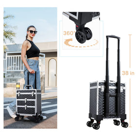FRENESSA rolling case locks and buckles secure gear during movement.