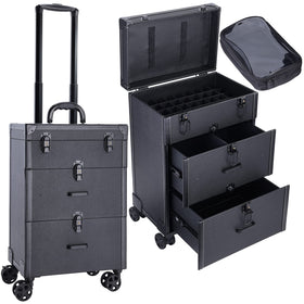 Frenessa rolling nail case exterior in vegan leather, stylish and portable.