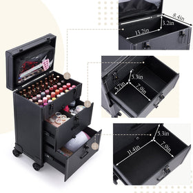 Frenessa rolling nail case polish slots for easy bottle storage.