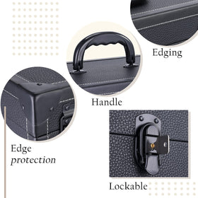 Frenessa rolling nail case wheels and handle enable easy transport.