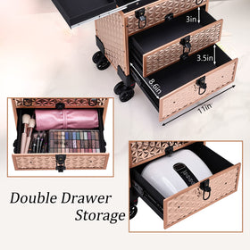 FRENESSA rose gold aluminum frame with secure locks for safe transport.
