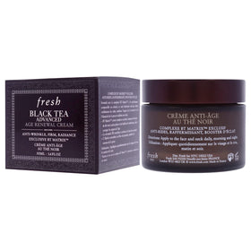 Fresh Black Tea Advanced Age Renewal Cream applied for dewy radiance during morning routine