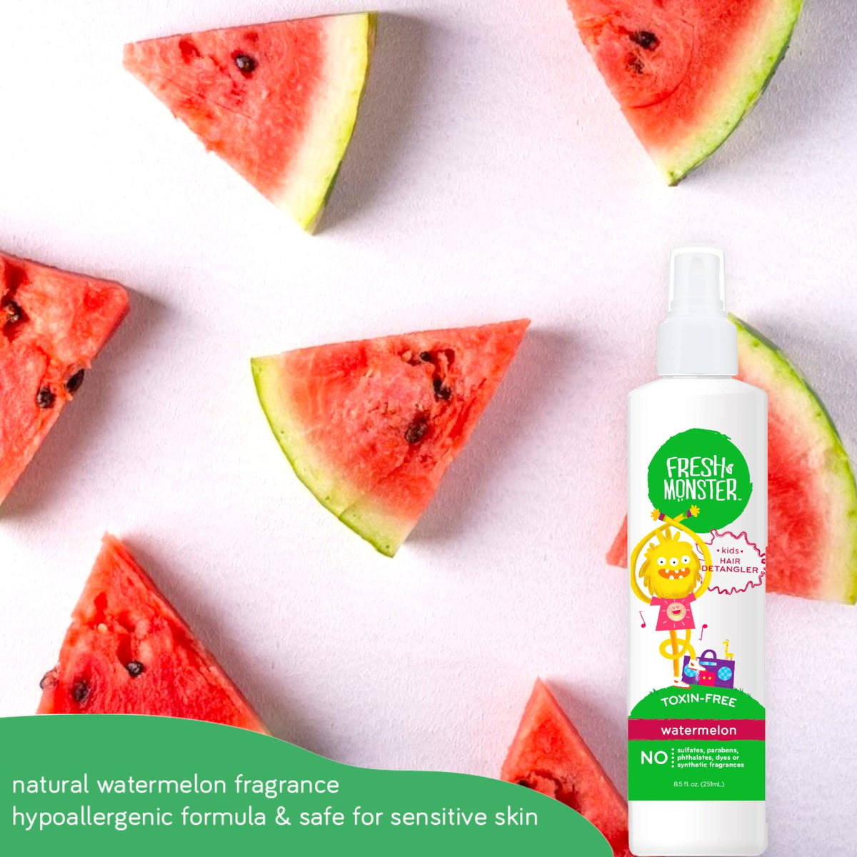 Hypoallergenic Fresh Monster formula supports gentle care for sensitive kids