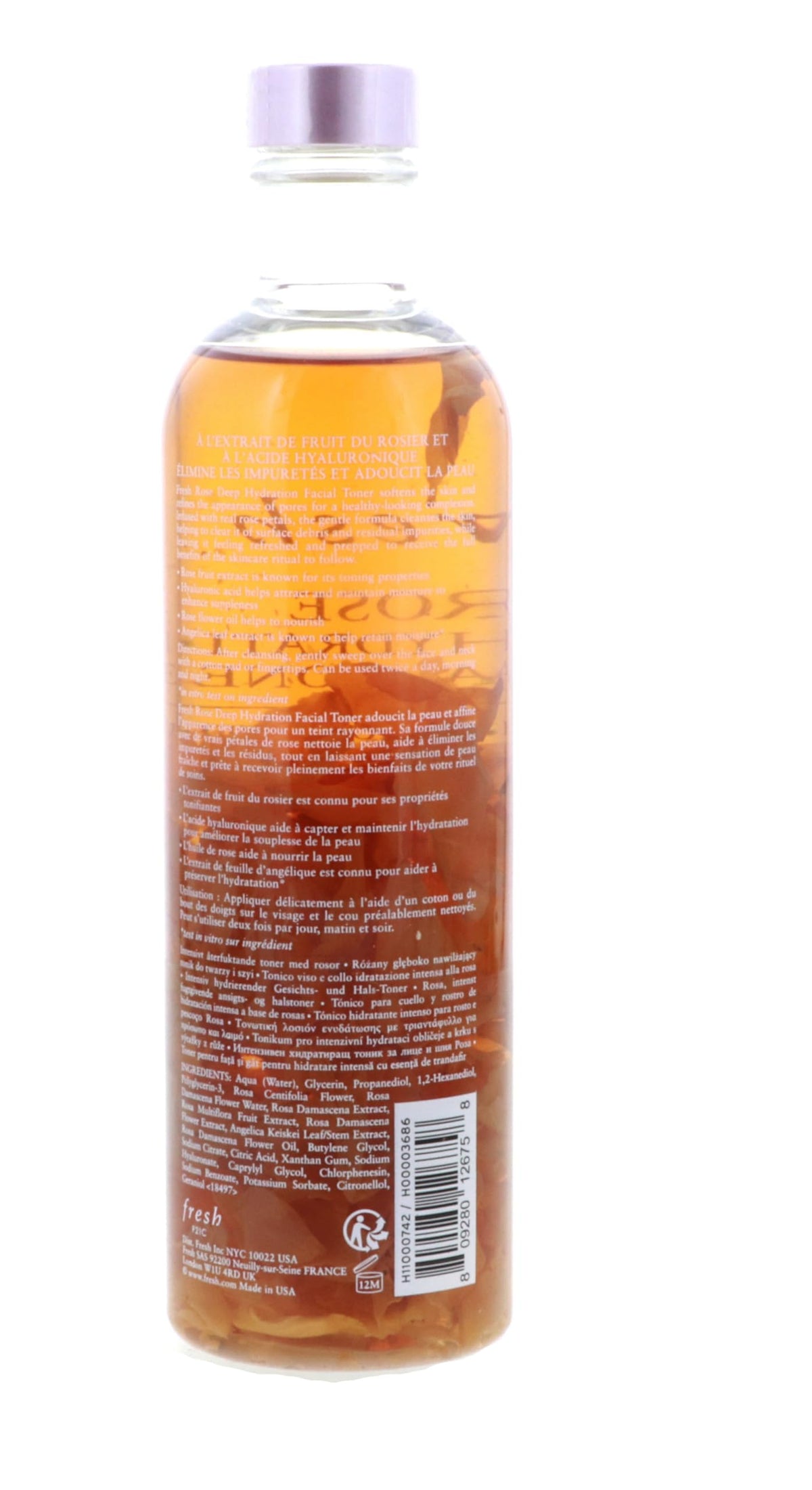 Fresh Rose Deep Hydration Toner petals close-up showing soothing rose notes
