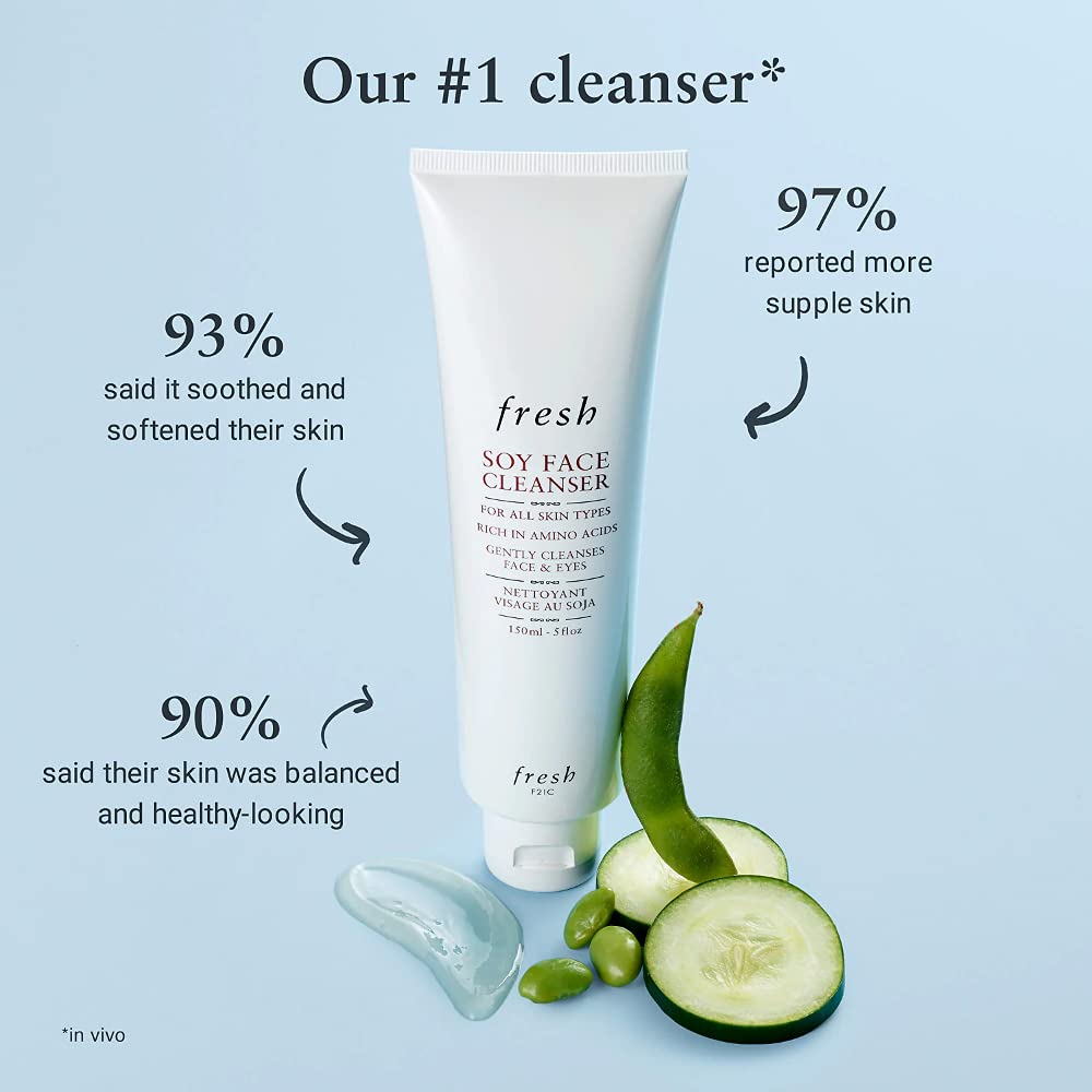 Fresh Soy Face Cleanser removes makeup, including mascara, with gentleness