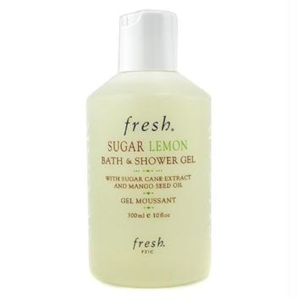 Fresh Sugar Lemon bath gel bottle with bright citrus scent for daily cleansing.