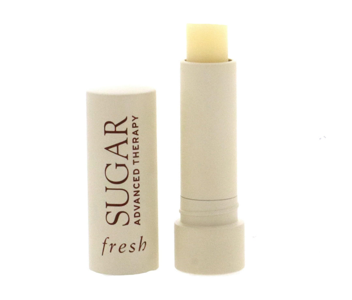 Fresh Sugar Lip Treatment Advanced Therapy with hyaluronic spheres plumps lips softly.