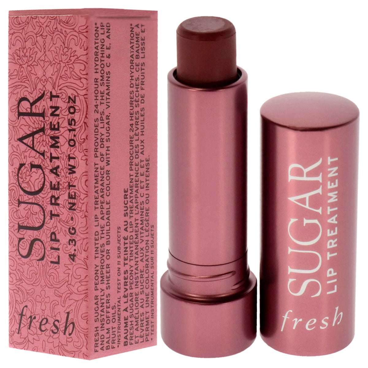 Fresh Sugar Lip Treatment Mauve packaging closeup emphasizes easy daily use