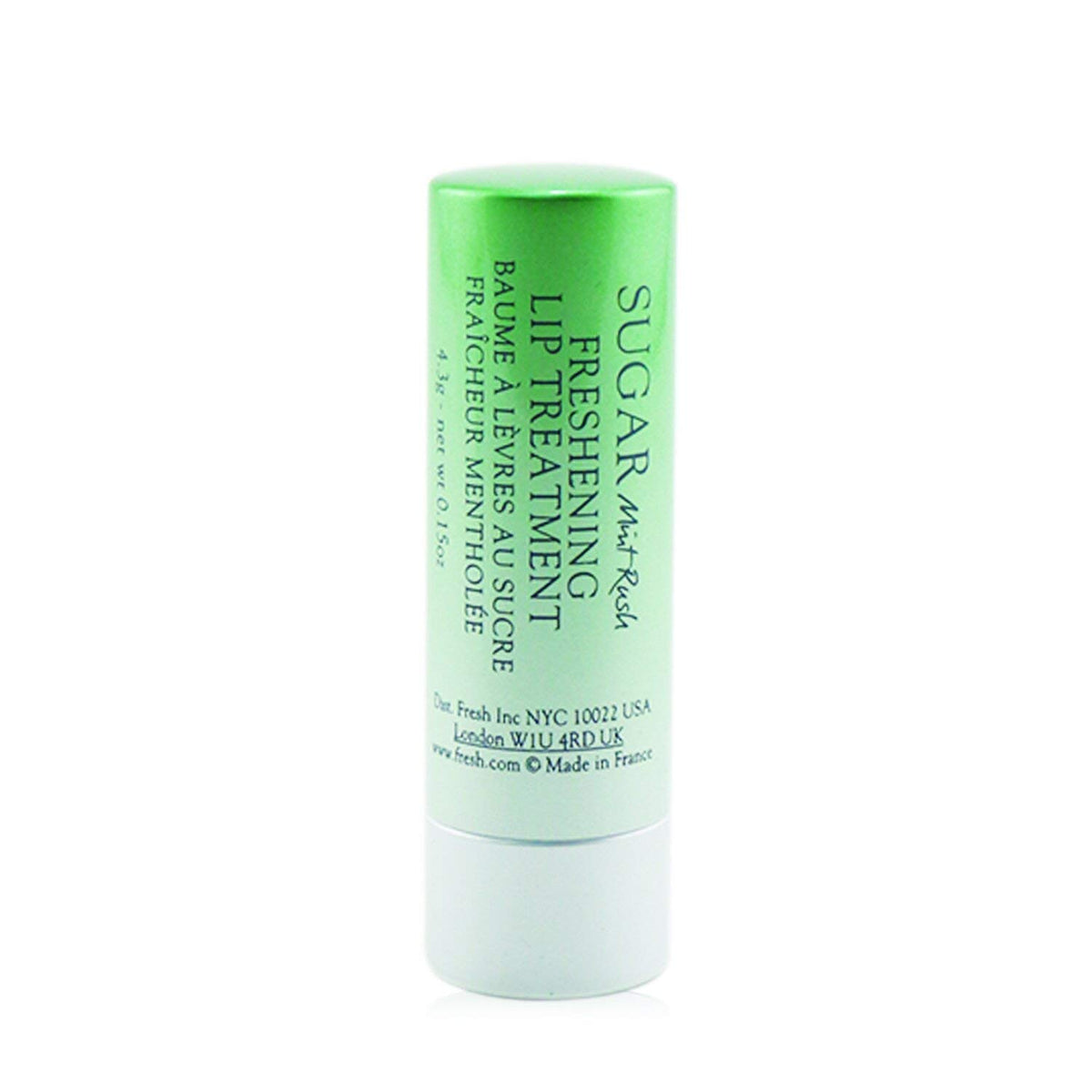 Fresh Sugar Mint Rush lip treatment close-up showing minty cooling sensation.