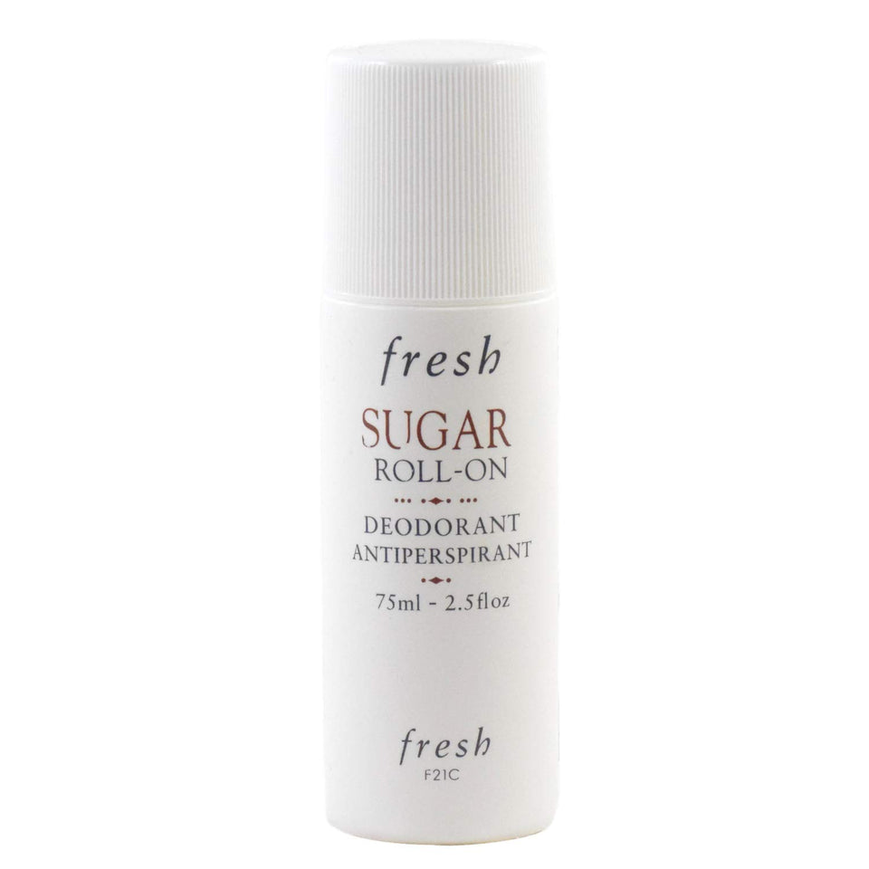 Fresh Sugar Roll-On Deodorant bottle showing long-lasting freshness and sugar scent.
