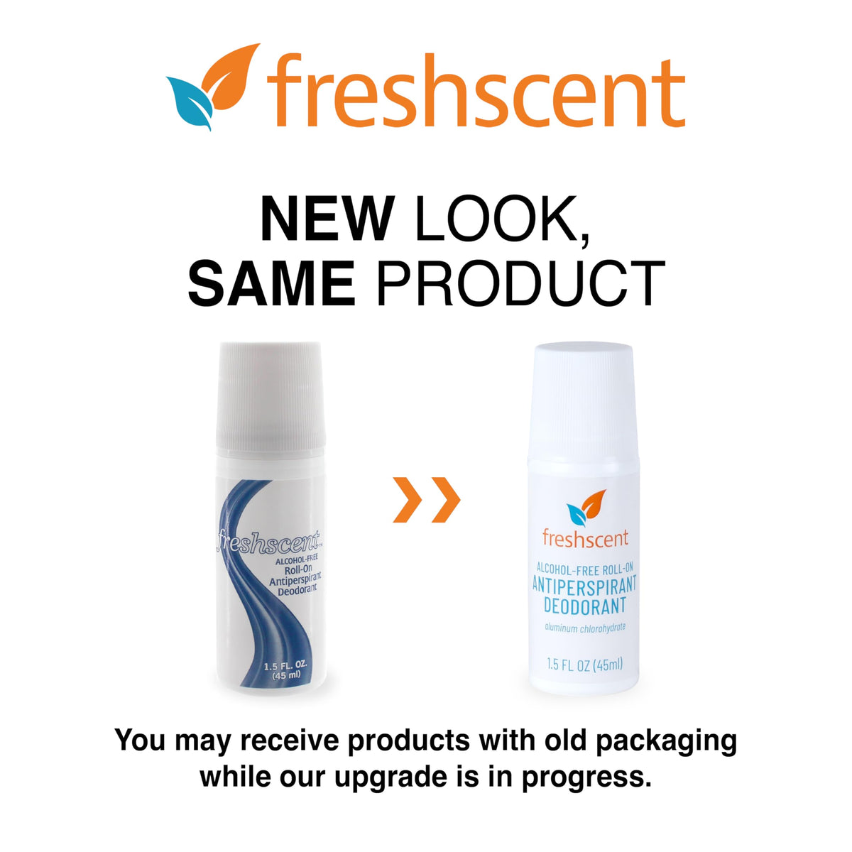 Close up of Freshscent roll on applicator showing smooth application