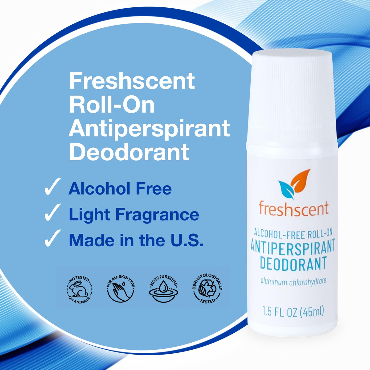 Freshscent alcohol-free deodorant 96 pack box emphasizing bulk value