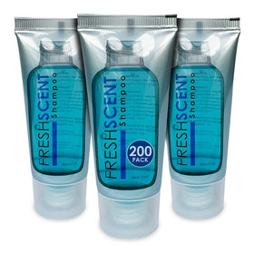 Freshscent 1oz shampoo tube for convenient hotel travel refresh.