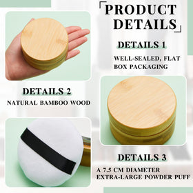 Frienda bamboo cosmetic jar with durable material adds natural elegance.