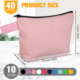 Frienda canvas makeup bag bottom travel pouch shown for on-the-go storage.