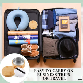 Frienda compact makeup jar with travel-friendly dimensions for planning storage.
