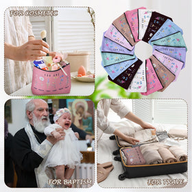 Frienda God Says You Are cosmetic bag with Bible verse and floral design for gifting and sharing.