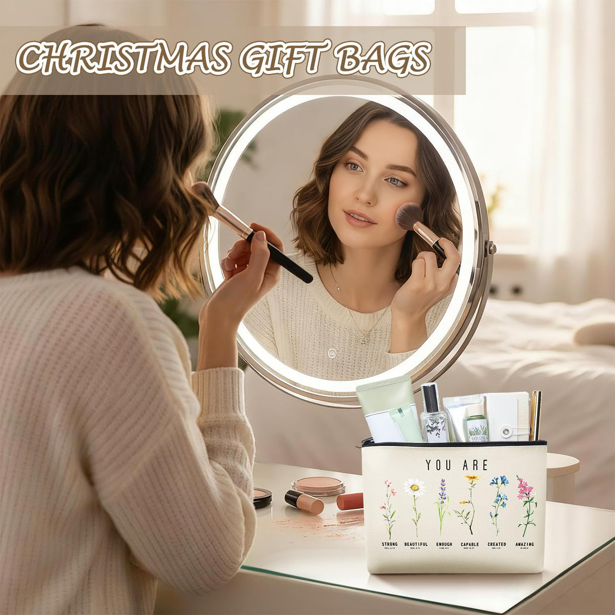 Frienda portable cosmetic bag ideal for handbags and on-the-go use