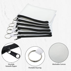 Frienda sublimation blank small coin canvas bag side view shows compact travel option