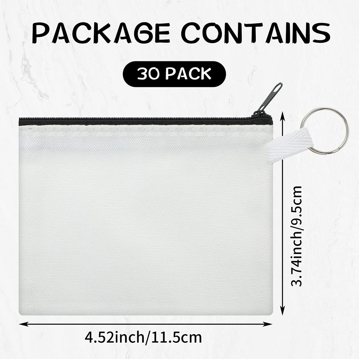 Frienda sublimation blank small coin canvas bag zipper close-up with secure closure
