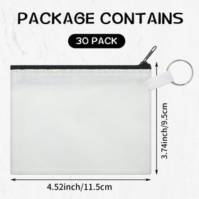 Frienda sublimation blank small coin canvas bag zipper close-up with secure closure