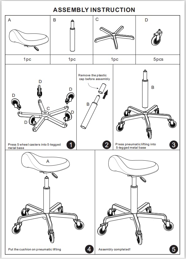 FRNIAMC saddle stool heavy-duty aluminum legs provide durable support