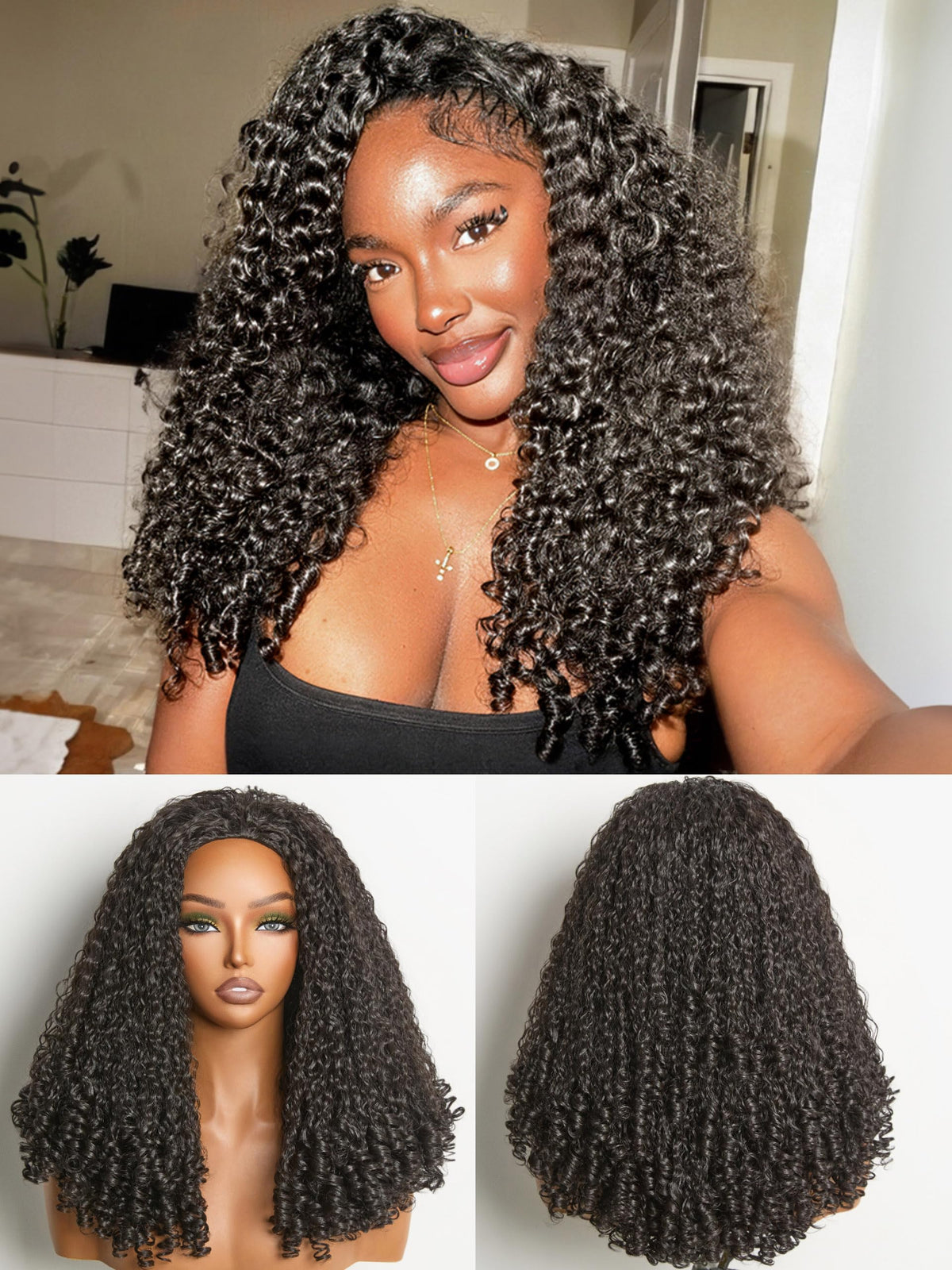 Frodio Curly Half Wig Burmese 18in – natural movement for daily wear.