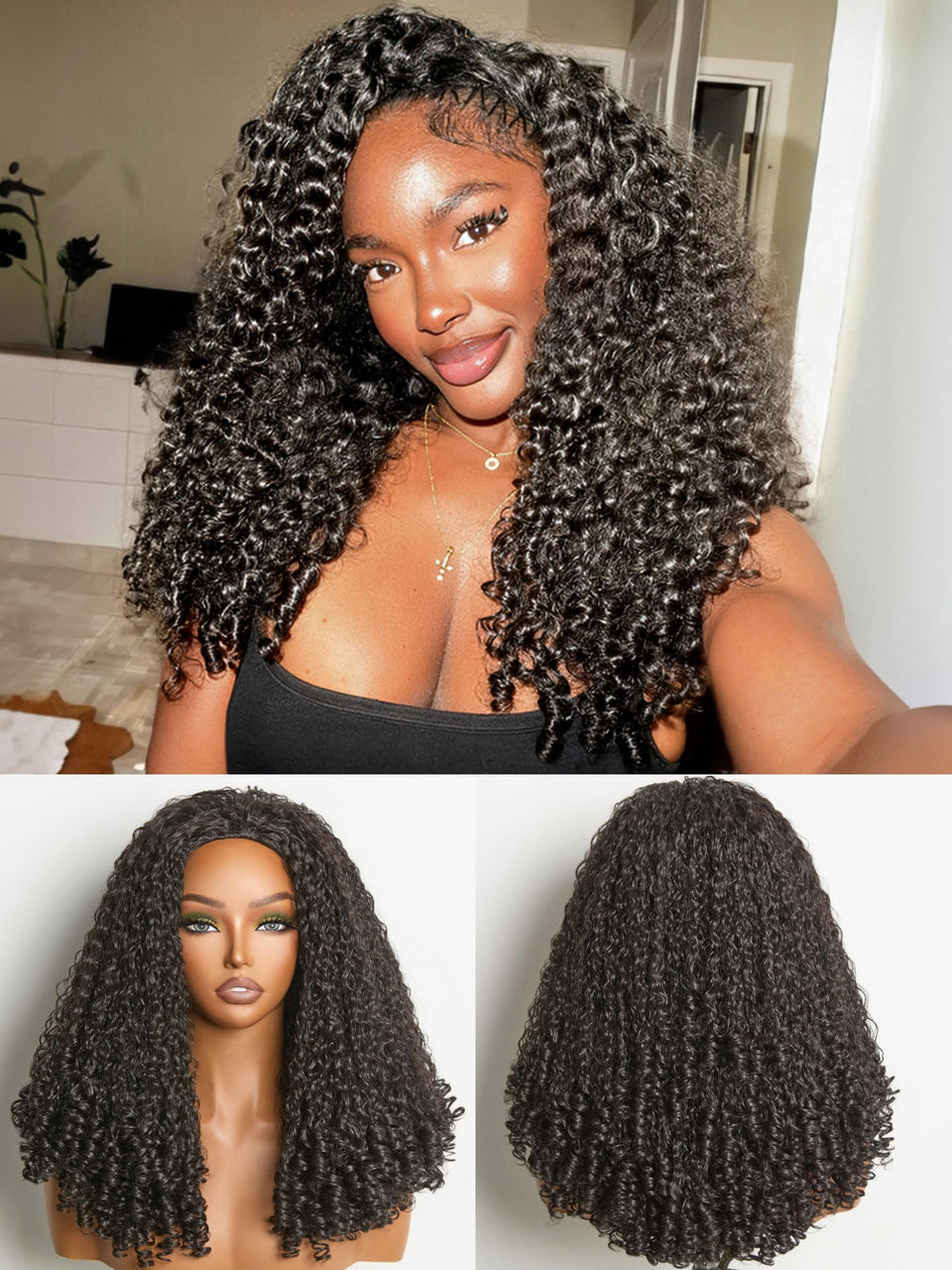 Frodio Curly Half Wig Burmese 18in – natural movement for daily wear.