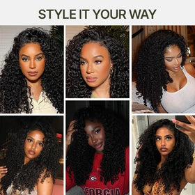 Frodio Curly Half Wig Drawstring Cap – quick secure fit without glue.