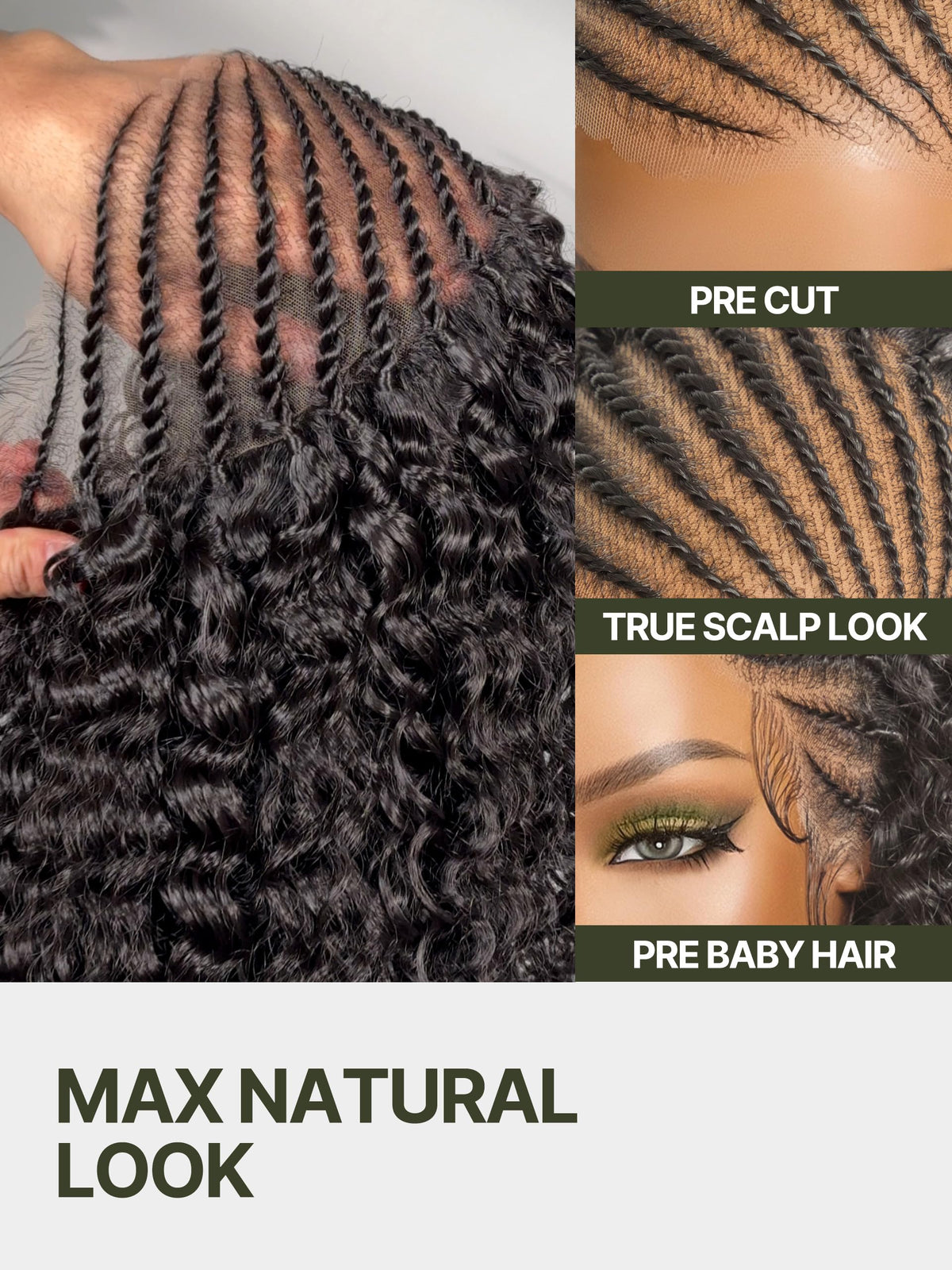 Frodio Veralux low-maintenance braided wig maintains curl and shine