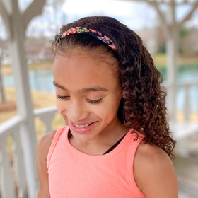 FROG SAC braided floral headbands adding cute style while keeping hair in place