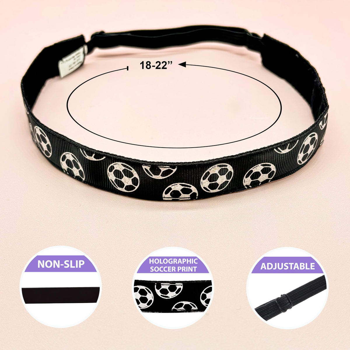 FROG SAC classic black and white grosgrain ribbon with glitter accent design