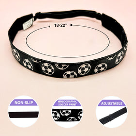 FROG SAC classic black and white grosgrain ribbon with glitter accent design