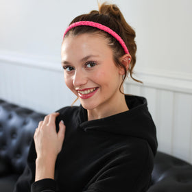 FROG SAC braided kids headband in stretch fabric stays in place