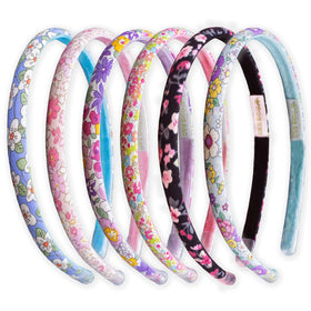 FROG SAC six headbands for girls in pink with non-slip velvet lining for daily wear